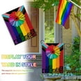 thumbnail image 4 of Progress Pride Rainbow Sunflower Decorative Garden Flag, LGBTQ Gay Lesbian Bisexual Pansexual Yard Outside Pride Month Decorations, Hate Has No Home Here Outdoor Small Home Decor 12 x 18, 4 of 6