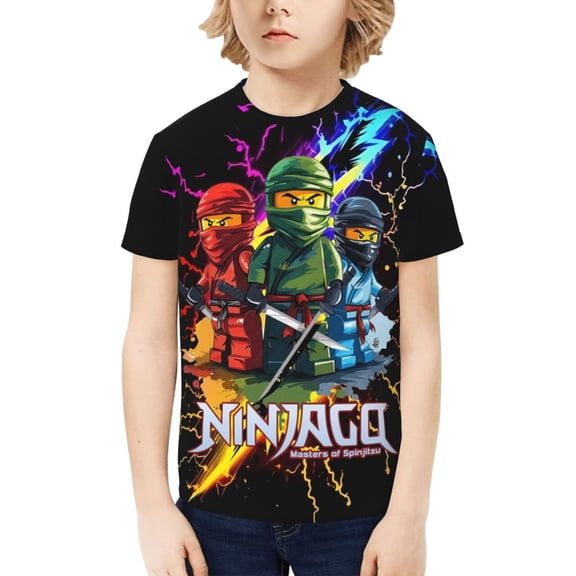 Ninjago Kids T-Shirt 3d Printed Graphic T-Shirts Boys And Girls Short Sleeve Shirts For Youth Kids X-Small