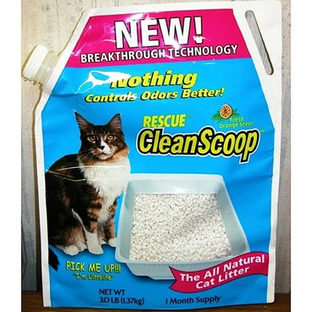 Rescue Clean Scoop Cat Litter Pouch, 1-Month Supply