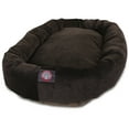 thumbnail image 2 of Majestic Pet Villa Velvet Bagel Pet Bed for Dogs, Calming Dog Bed Washable, Large, Storm, 2 of 6