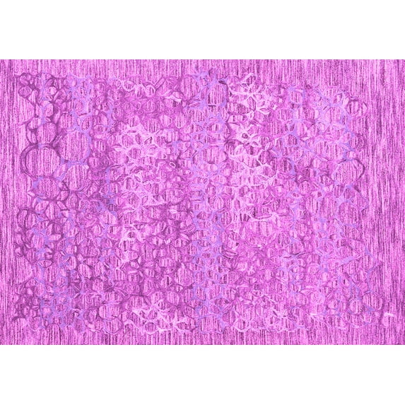 Ahgly Company Indoor Rectangle Abstract Pink Contemporary Area Rugs, 7' x 10'