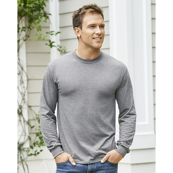Gildan Cotton Long Sleeve T-Shirt for Men Size up to 3XL