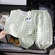 thumbnail image 3 of Estilo de Verano Conjunto de Niños sin Mangas Cardigan Cuello Redondo Y Pantalones, Primavera en Verano Dos Piezas Traje para Chicos Y Niñas, 3 of 4
