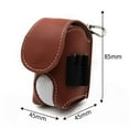 thumbnail image 4 of Colorful Portable PU Leather Golf TEE Case Storage Golf Ball Bag Waist Holder BLACK, 4 of 8