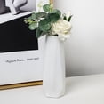 thumbnail image 5 of Jarrón de cerámica, florero de estilo minimalista para estante de mesa moderno, decoración del hogar, apto para inauguración de la casa, bodas, cumpleaños, 5 of 5