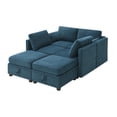 thumbnail image 3 of Euroco 109" Oversized Chenille Modular Sectional Sofa with Storage, 6 Seat U Shaped Couch with Adjustable Armrests and Backrests, Reversible Sofa Bed for Living Room, Apartment, 3 of 12