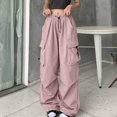 thumbnail image 2 of Quinlirra Womens Sweatpants Cargo 2025 Women's Casual Workwear Sanitary Pants Comfortable Home Pants Solid Color Casual Sports Wide Leg Sports Pants Long Pants, 2 of 6