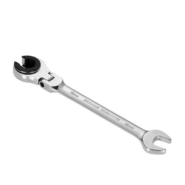 Metric Open Head Ratcheting Wrench , Metric Spanner With 72 Teeth, Vanadium Steel Tubing Ratchet