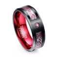 thumbnail image 1 of Anillos con diseño de dragones elementales puros, acabado pulido, regalo de Navidad para hombres, 1 of 5