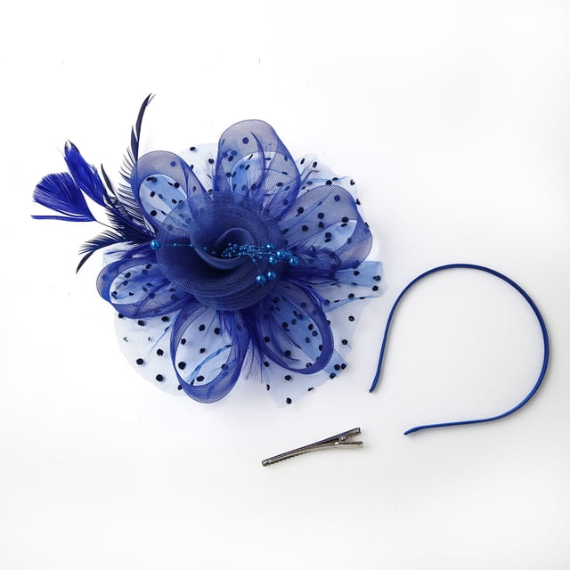Tiara nupcial de malla, sombrero de copa pequeño, accesorios para el cabello Jockey Club