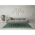 thumbnail image 3 of Ahgly Company Machine Washable Indoor Round Persian Turquoise Blue Traditional Area Rugs, 7' Round, 3 of 4