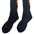 thumbnail image 2 of Lian Style Men's 1 Pair Knee-high Athletic Sports Socks 0025 M(Black w/ Orange Stripes), 2 of 4