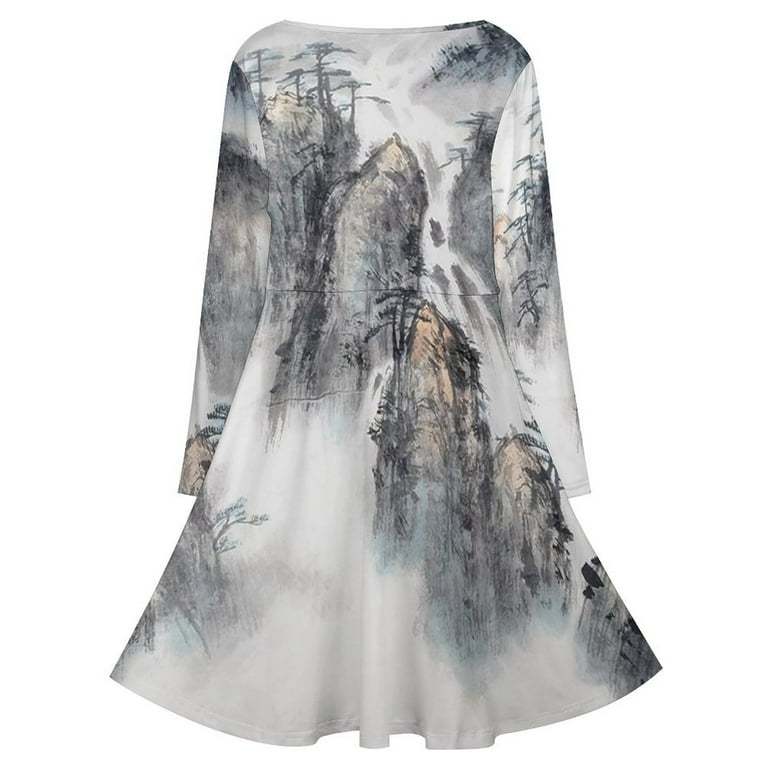 knee length dresses for ladies Work Of Art Mid-Calf Dress – Maimoco main image 0