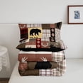 thumbnail image 5 of Manfei Red Plaid Wildlife Full Size Comforter Sets,Pine Patch Bedding Comforter Set,Black Reversible,3 Pieces,1 Comforter and 2 Pillowcases, 5 of 7