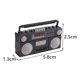 thumbnail image 5 of Grabador de gramófono realista Sunnimix Tocadiscos de casete miniatura decoración 1:12 gris Radiograma en miniatura, 5 of 6