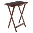 thumbnail image 4 of Winsome Alex 2-Piece Single Foldable Snack Tables, Walnut Finish, 4 of 5