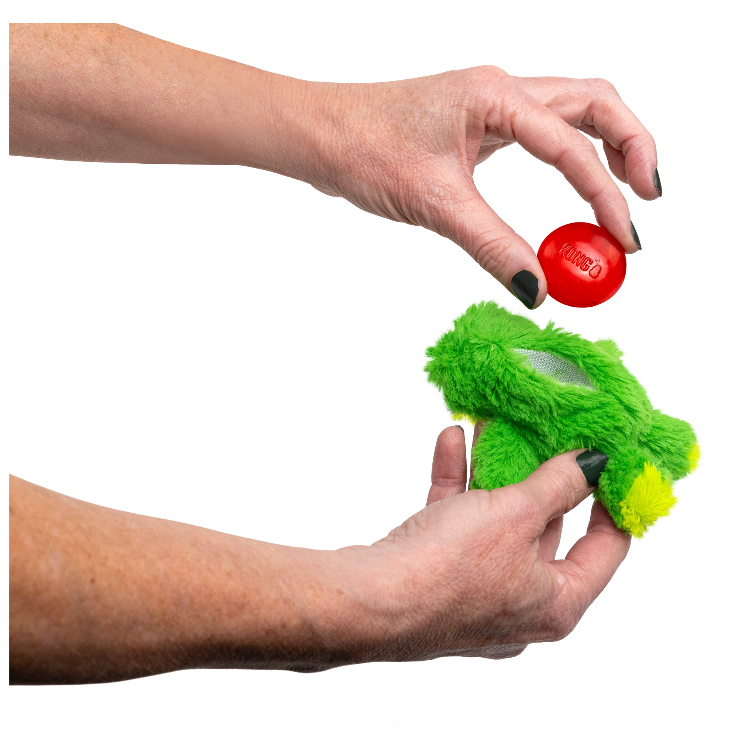 KONG® Dr.Noyz Dog Toy with Squeaker, Frog, XS for Dogs Up to 5 lbs