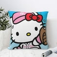 thumbnail image 6 of Hello Kitty Pillow Cover, Square Throw Pillow Cases For Couch Sofa Bed Living Room,Home Decorative, 22"X22", 6 of 9