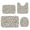 Black and Beige Leopard Print, variant on Black and Brown Leopard Print Bathroom Rug Set 4 Piece,Includes Contour,Lid Cover,Bath Mat,Non-Slip Extra Soft Absorbent Washable