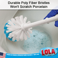 thumbnail image 2 of LOLA Toilet Bowl Brush & Caddy W/ Eurostyle Rounded Head, Durable Poly Fiber Bristles -6 Pack, 2 of 6