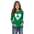 thumbnail image 4 of Blusas y camisas de manga larga con cuello redondo, moda del Día de San Patricio, blusa informal con estampado bonito de manga larga para niños y niñas., 4 of 5