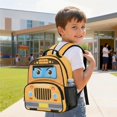 thumbnail image 3 of KUIFORTI Bus Print Toddler Backpack Kids School Bag with Multiple Organizer Pockets Adjustable Straps for Preschool Kindergarten Back to School Essentials Gifts, 3 of 7