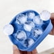 thumbnail image 2 of Bandeja for cubitos de hielo de balón de fútbol de silicona de 9 orificios con tapa, molde de hielo divertido y creativo for fiestas y eventos, 2 of 7
