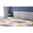 thumbnail image 5 of Ambesonne Tropical Fitted Sheet, Modern Palm Tree Leaves, Twin Size, Khaki Plum and Peach, 5 of 5