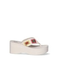 thumbnail image 3 of No Boundaries Women's Mid-Heel Platform Thong Wedge Sandals, 3 of 7
