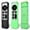 Black + Green-Glow, variant on [2 Pack] Fintie Protective Case for Apple TV Siri Remote 2021 - Honey Comb Lightweight Anti Slip Shockproof Silicone Cover