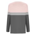 thumbnail image 4 of ATOYSOY Women's Long Sleeve Tees Fall Winter Loose Scrubs Tops Pockets Casual Shirts Solid Color Pullover Pockets Workout Fashion V Neck Sweatshirts Outwear Pink XL, 4 of 5