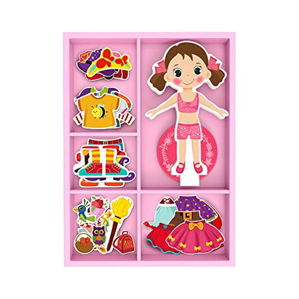 Toyster's TOYSTER'S Wooden DressUp Dolls Toy Pretend Play