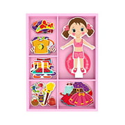 TOYSTER'S Magnetic Wooden Dress-Up Dolls Toy | Pretend Play Set Includes: 1 Wood Doll with 30 Assorted Costume Dress Ideas | Not Your Average Paper Doll | Great Gift Idea for Little Girls 3  (PZ550)