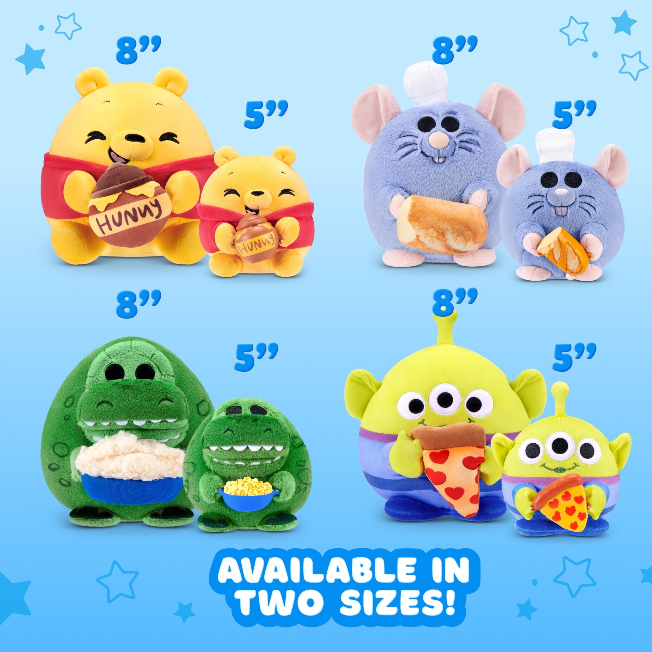 Snackles Disney Mystery Capsule 5 inch (Assorted Characters), Soft Stuffed Plush Toy by ZURU