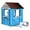 blue, variant on COCLUB Outdoor Wooden Playhouse for Kids Ages 4-8 – Durable Playhouse with Outdoor Kitchen, Snack-Bar & Gardening Kit, Fence (49.5"x62.3"x52.8") | Casa Para Niños de JardĂn