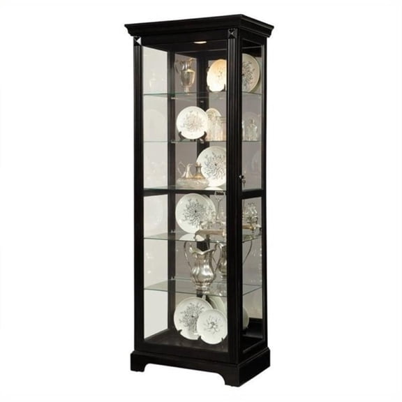 Beaumont Lane Curio Display Cabinet in Cherry Brown
