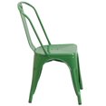 thumbnail image 3 of Green Metal Indoor-Outdoor Stackable Chair, 3 of 9