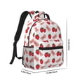 thumbnail image 2 of Yiaed Strawberry Print School Backpack College Backpack Daypacks for Students High School Spacious and Durable Daypack for Work and Travel-One Size, 2 of 6