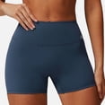 thumbnail image 2 of Women's High Waist Ruched Seamless Shorts with Stretch Fabric - Small, Navy, 2 of 6