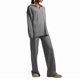 thumbnail image 1 of Conjuntos de Dos Piezas para Mujer, Sudadera de Larga con Cuello en V y Pantalones Anchos, Conjuntos de Chándal para Estar en Casa Gris M, 1 of 8