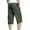 Army Green@, variant on Men's Casual Twill Elastic Cargo Shorts Below Knee Loose Fit Multi-Pockets Capri Long Shorts