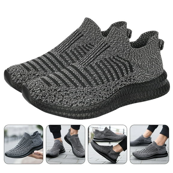 EXHUMKY Women's Grey Running Shoes, 1 Pair Comfortable Casual Athletic Sneakers for Outdoor and Daily Wear