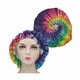 thumbnail image 1 of wonima11 Tie Dye Rainbow Satin Bonnet Sleep Cap for Women Girls Curly Hair Black Locs Dreadlocks, Elastic Band Satin Sleeping Caps Night Hat Head Cover Prevent Natural Hair Loss Colored Gift, 1 of 1
