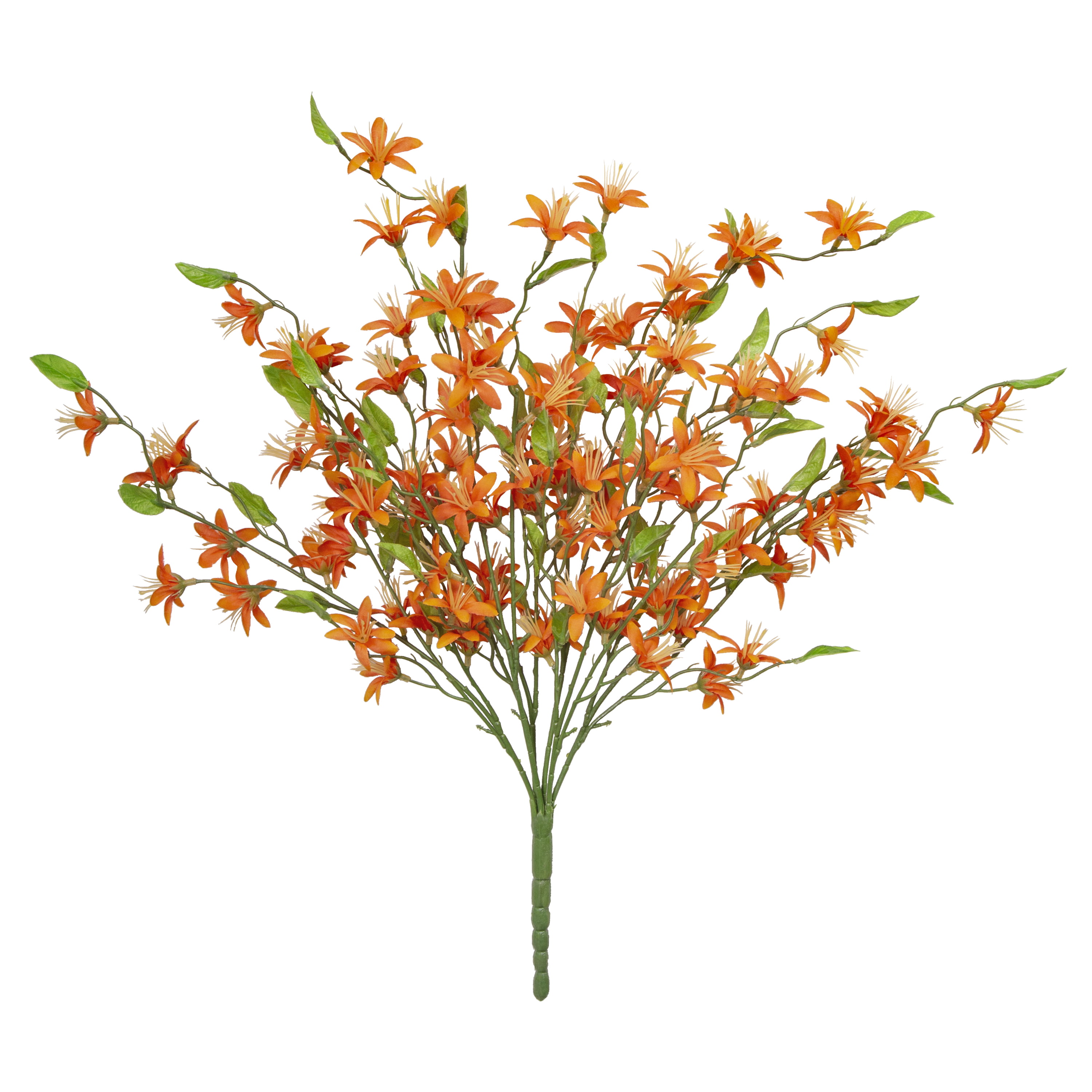 Mainstays Artificial Tweedia Bouquet, Solid, Bright Orange, 21 ...