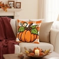thumbnail image 2 of Fall Pillow Covers Thanksgiving Pillow Covers 17.7X17.7 Inches Fall Pumpkin Decorative Pillow Cases with Soft Fabric Hidden Zipper for Home Decor Fall Home Decor, 2 of 7