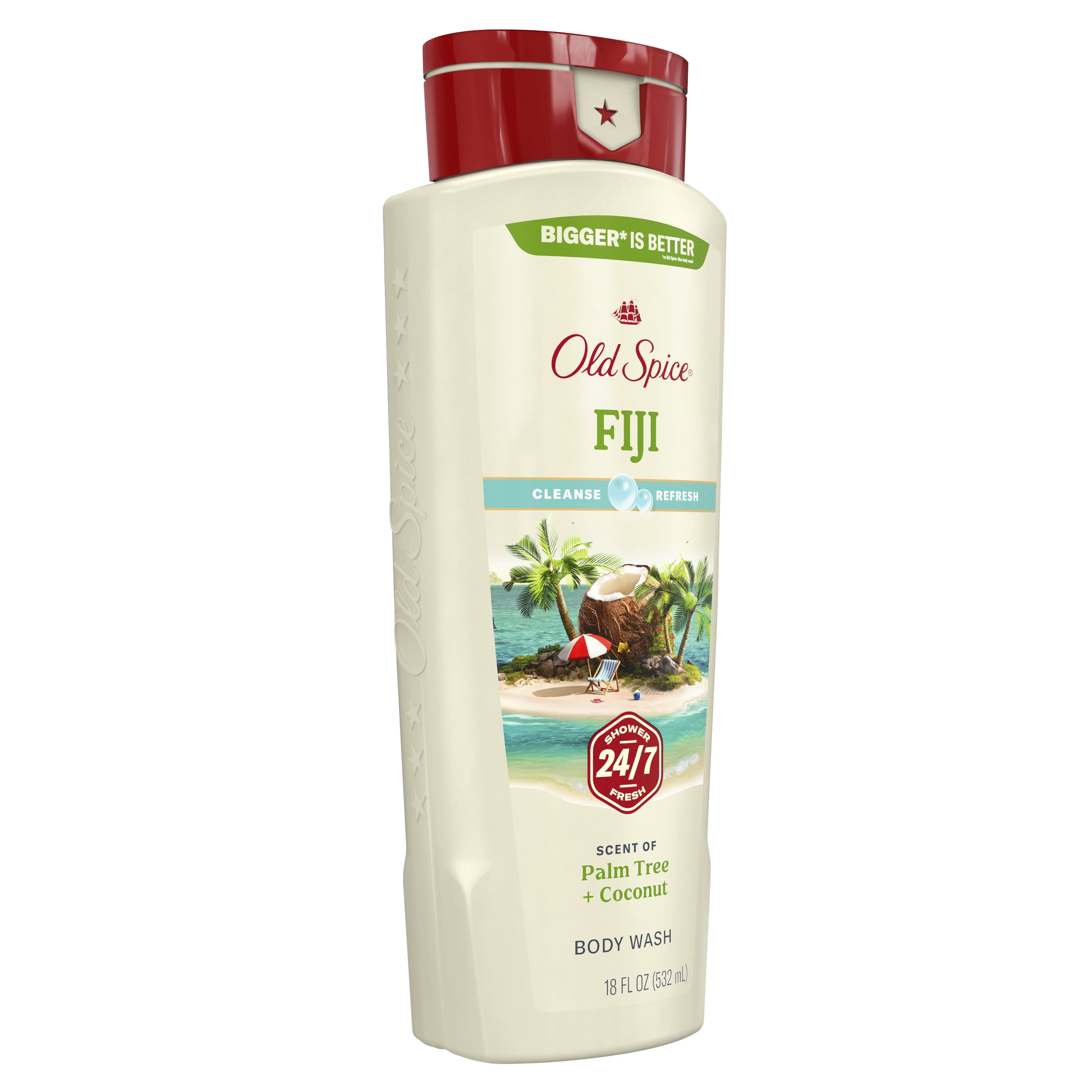 (3 pack) Old Spice Body Wash for Men Fiji with Palm Tree Scent, 18 fl oz