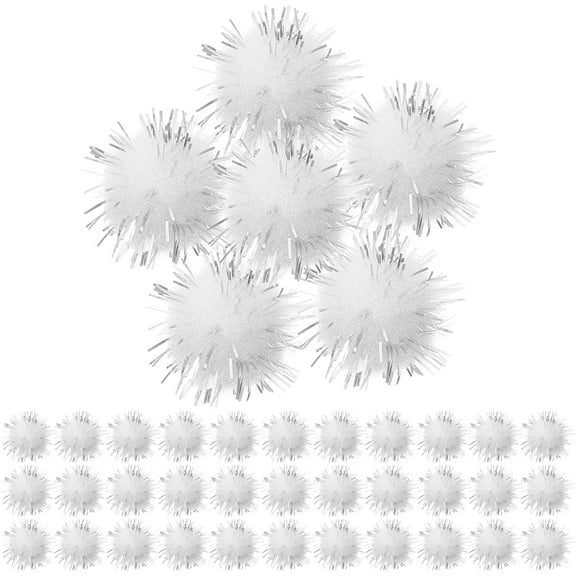 2000 Pcs Fluffy Pom Poms Arts Key Chain DIY Decorative Crafting White Pompoms Clothing Balls Miniature