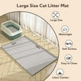 thumbnail image 2 of FACCAIL Silicone Cat Litter Trapping Mat, Waterproof/Urineproof Cat Litter Box Mat, Cat Litter-Collecting Pad for Floor, Soft & Pet-Friendly (34"x 22"- Gray), 2 of 7
