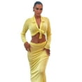 thumbnail image 5 of Long Sleeve Knotted Shirt Maxi Skirt Set, 5 of 8
