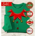 thumbnail image 3 of S4E Men's Elf Christmas Holiday Costume Crewneck Sweatshirt XX-Large Irish Green, 3 of 4